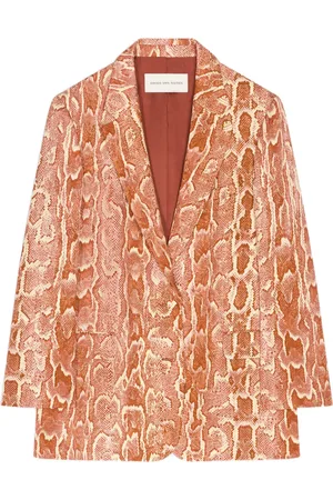 DRIES VAN NOTEN Leopard-jacquard blazer