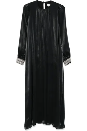 NISSA Beaded-cuff maxi dress