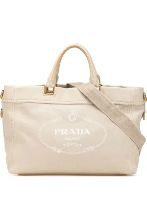 Prada 2013-2024 Denim Canapa Logo satchel