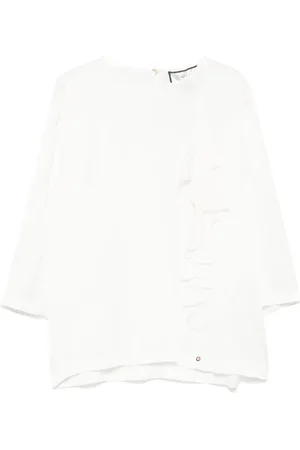 NISSA Draped-detailed blouse