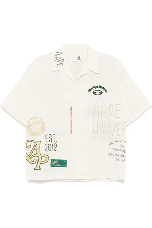 A Bathing Ape Logo-embroidered shirt