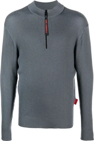 Karl Lagerfeld Half-zip merino jumper