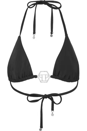 Philipp Plein Crystal Hexagon triangle bikini top