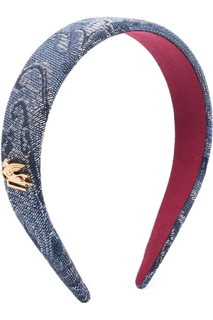 Etro Floral-jacquard denim hair band