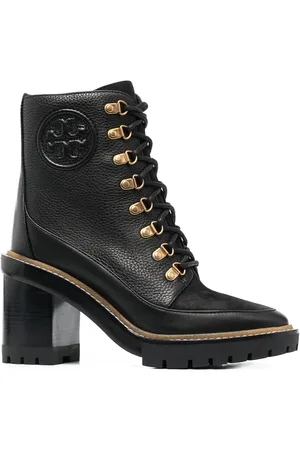 Tory Burch 100mm lace-up leather boots