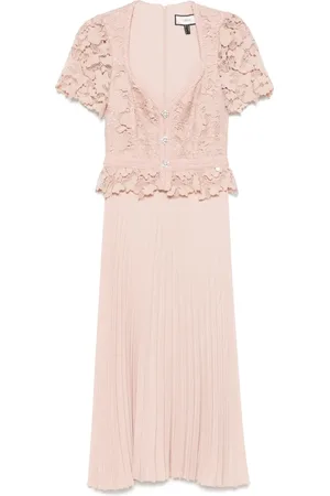 NISSA Lace-panels maxi dress