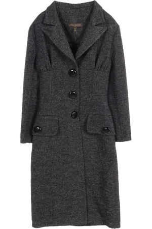 LOUIS VUITTON 2000s gathered detailing buttoned coat