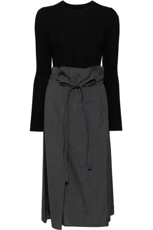 Less Patchwork long sleeved dress
