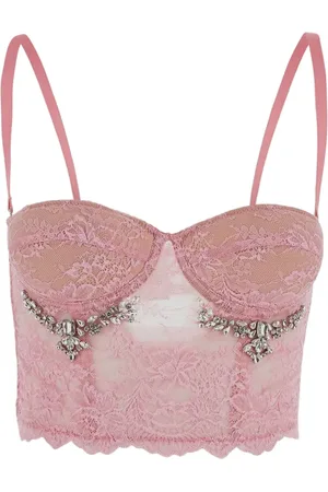 Des Phemmes Lace corset-style top