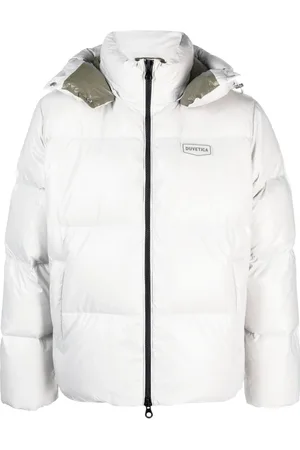 Duvetica Logo-patch zip-up padded jacket