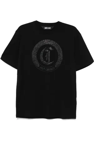 Roberto Cavalli Stud-embellished logo T-shirt