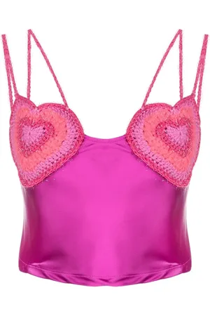 Marco Rambaldi Heart-crochet cropped camisole