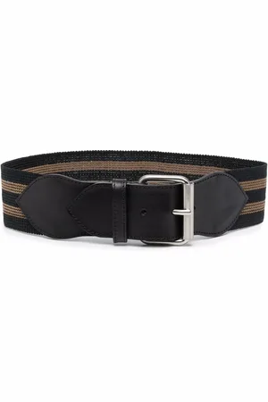 Serafini Striped buckled belt