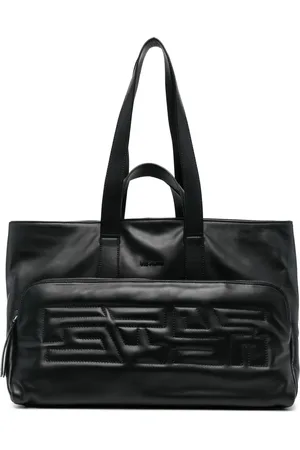 vic matiè Logo-embroidered leather shoulder bag
