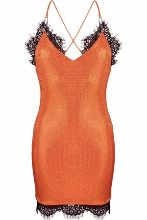Philipp Plein Lace-trim crystal-embellished mini dress