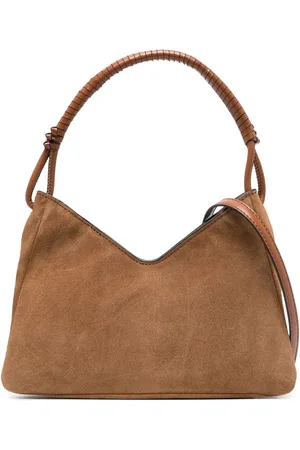 Staud Logo-print suede tote bag