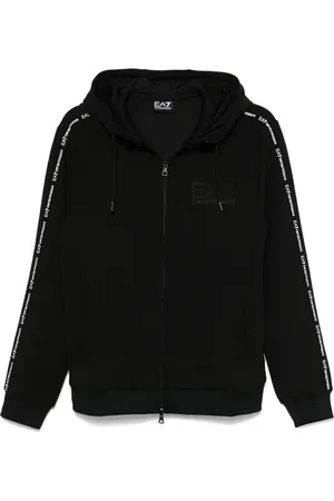 EA7 Logo-tape detail hoodie