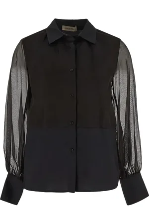GENTRYPORTOFINO Semi-sheer sleeve shirt