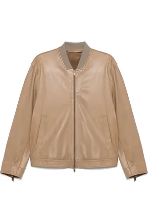 SALVATORE SANTORO Cuff-zipped leather jacket