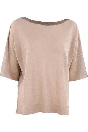 D.EXTERIOR Lurex-detail knitted top
