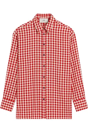 Ami Plaid wool shirt