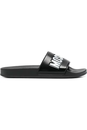 Moschino Embossed-logo slides