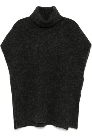 James Perse Waffle-knit funnel-neck tunic