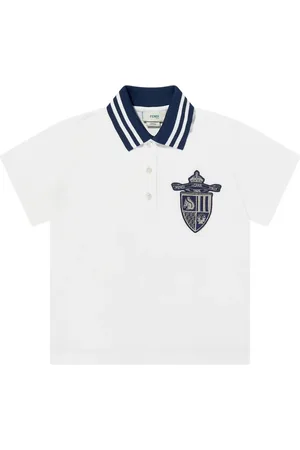Fendi Crest-appliqué polo shirt