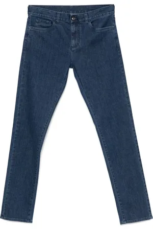 CANALI Logo-patch jeans