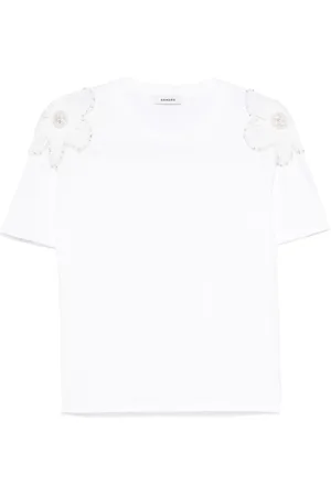 Sandro Floral-appliqué T-shirt
