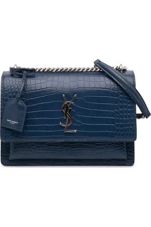 Saint Laurent 2017 Medium Croc Embossed Monogram Sunset Bag crossbody bag