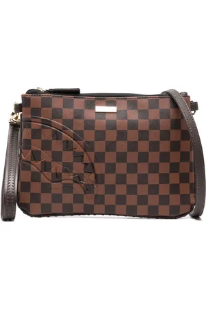 Sprayground Core-embossed check clutch