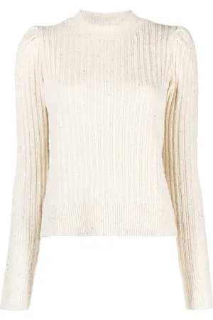 Twin-Set Mock-neck ribbed-knit top