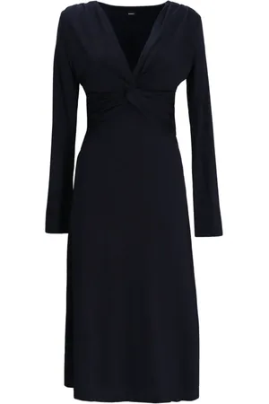 HUGO BOSS Knot-detailed midi dress