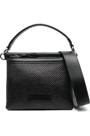 Fabiana Filippi Logo-patch leather-trimmed crossbody bag