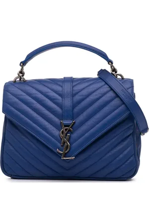 Saint Laurent 2015 Medium Monogram Chevron Sheepskin College Bag satchel
