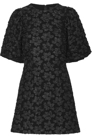ROTATE Patterned-jacquard mini dress
