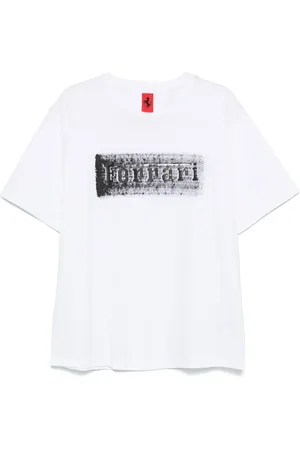 FERRARI Logo-graphic cotton T-shirt