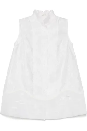 SHIATZY CHEN Mandarin-collar jacquard vest jacket