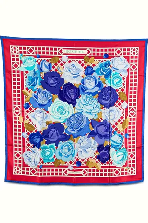 Hermès 20th Century Roseraie Silk Scarf scarves