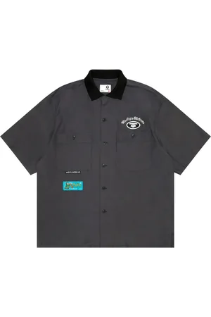 A Bathing Ape Logo-appliqué short-sleeve shirt