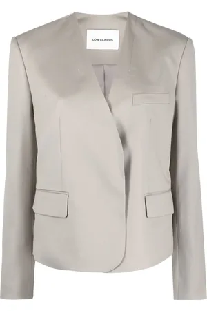 Low Classic Single-breasted collarless blazer