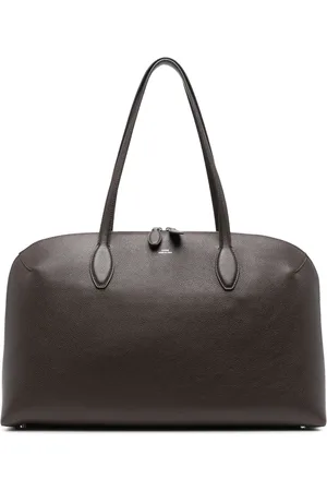 Totême Grained-leather tote bag