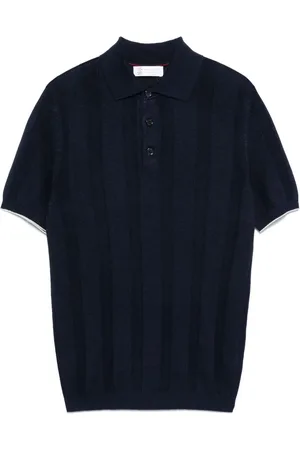 Brunello Cucinelli Ribbed-knit polo shirt