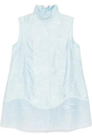 SHIATZY CHEN Mandarin-collar jacquard vest jacket