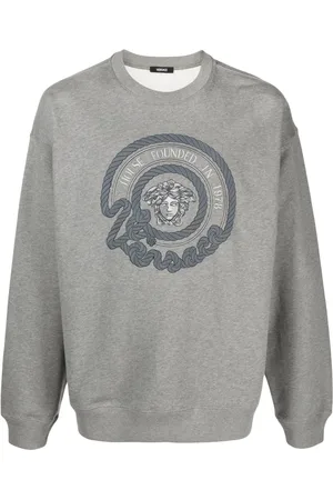 VERSACE Medusa-embroidered cotton sweatshirt