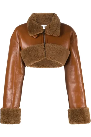 Filippa K Cropped shearling leather jacket