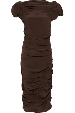 MAGDA BUTRYM Puff-sleeves midi dress