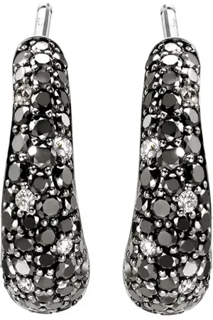 John Hardy Surf J diamond hoop earrings