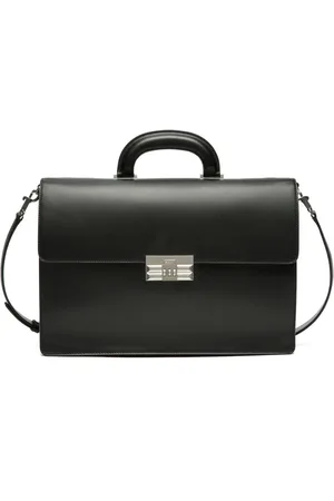 Bally Logo-engraved leather laptop bag